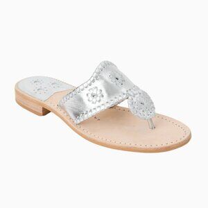 Jack Rogers Silver Jacks Navajo Thong Sandals Size 8.5